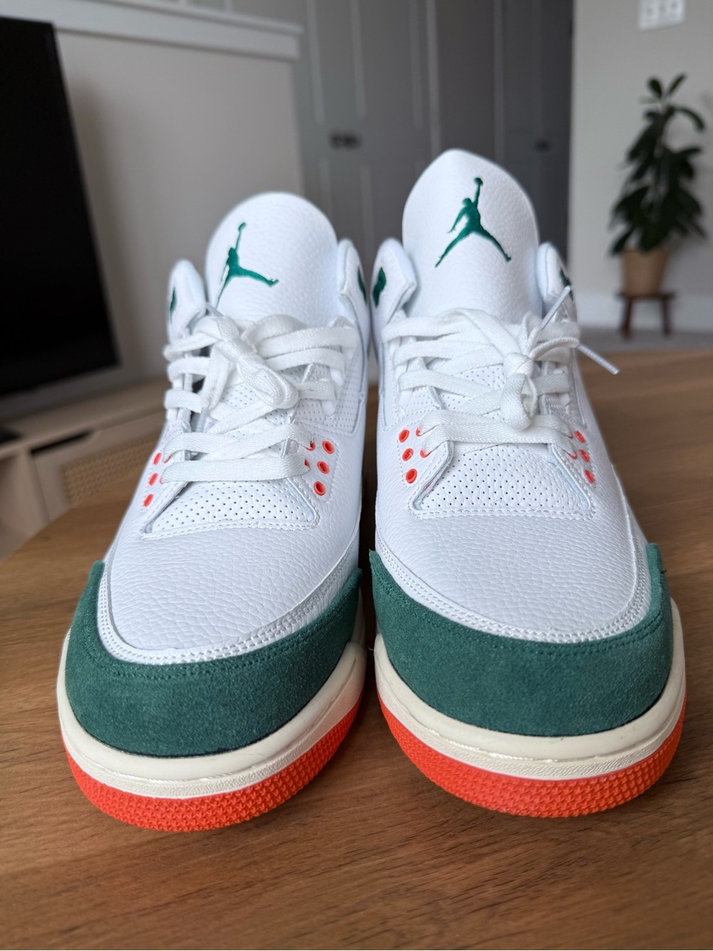 Nike Air Jordan 3 Retro SE Solefly Miami Beige Orange Green Sneakers Men’s 11 - Picture 5 of 15
